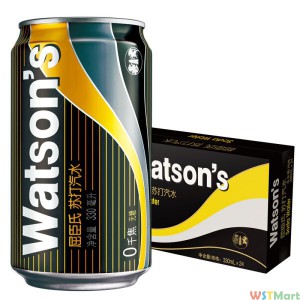 屈臣氏（Watsons）苏打汽水330ml*24罐 整箱装 苏打水汽水饮料
