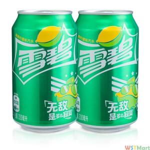 雪碧 Sprite 柠檬味 汽水 碳酸饮料 330ml*24罐 整箱装 可口可乐公司出品